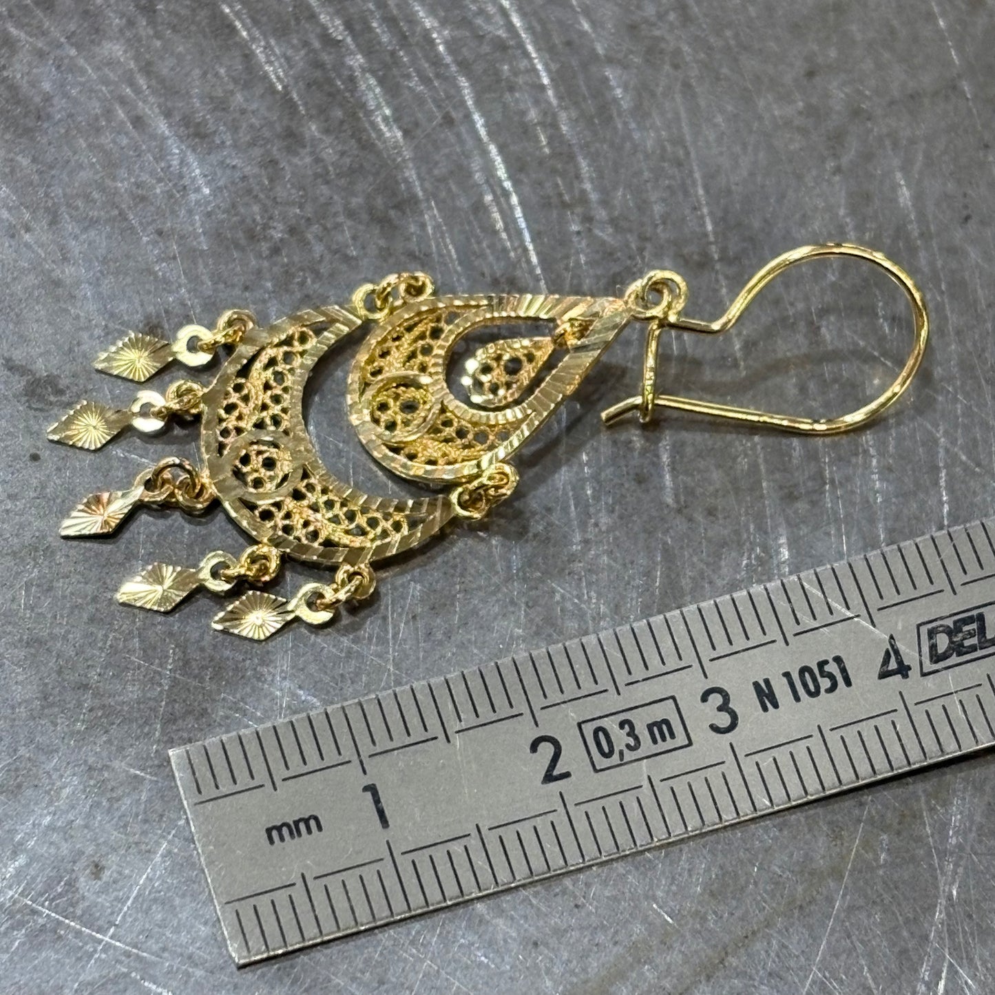 Boucles D'oreilles Filigrane - Or Jaune 750