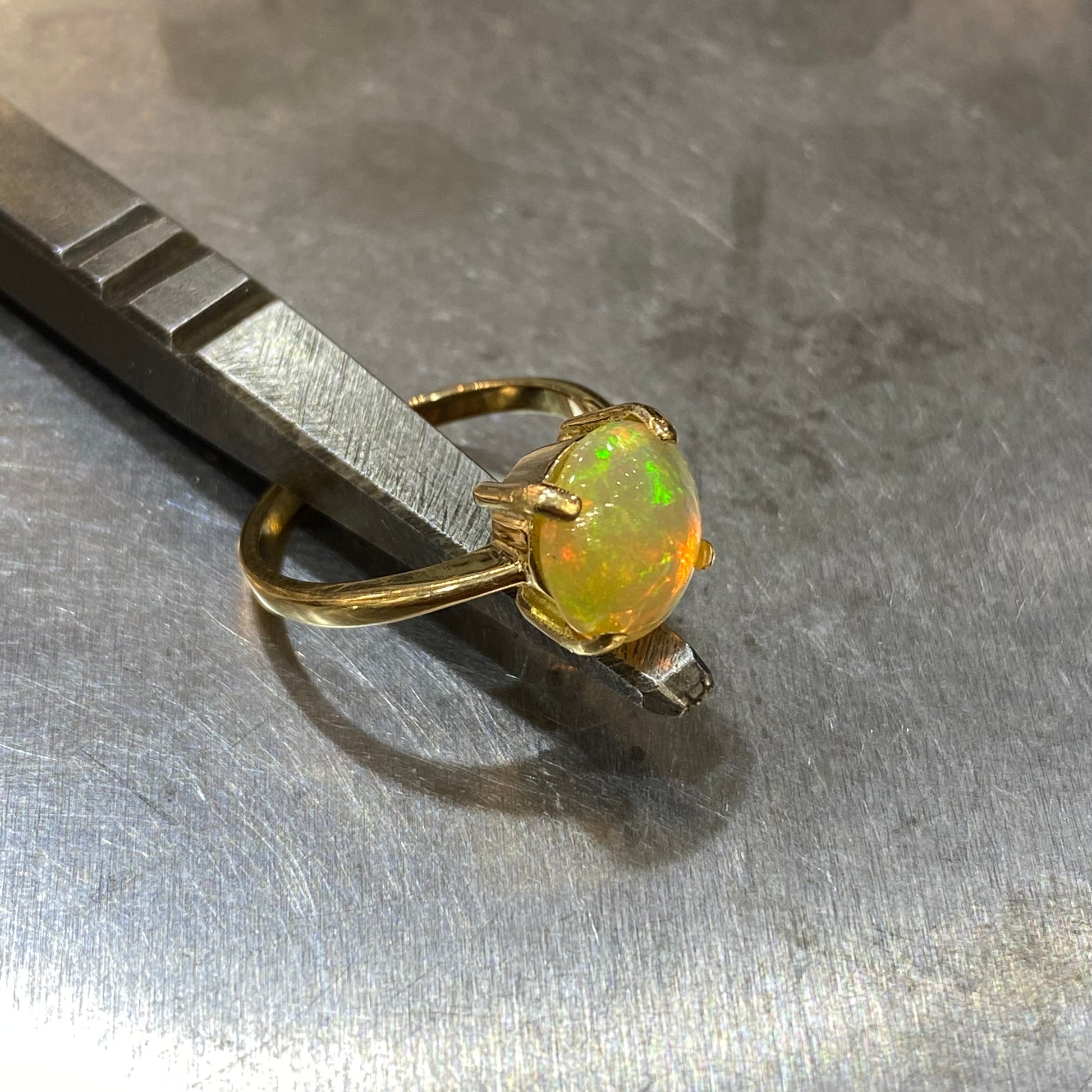 Bague Natori - Or Jaune 750 & Opale Création Fremont