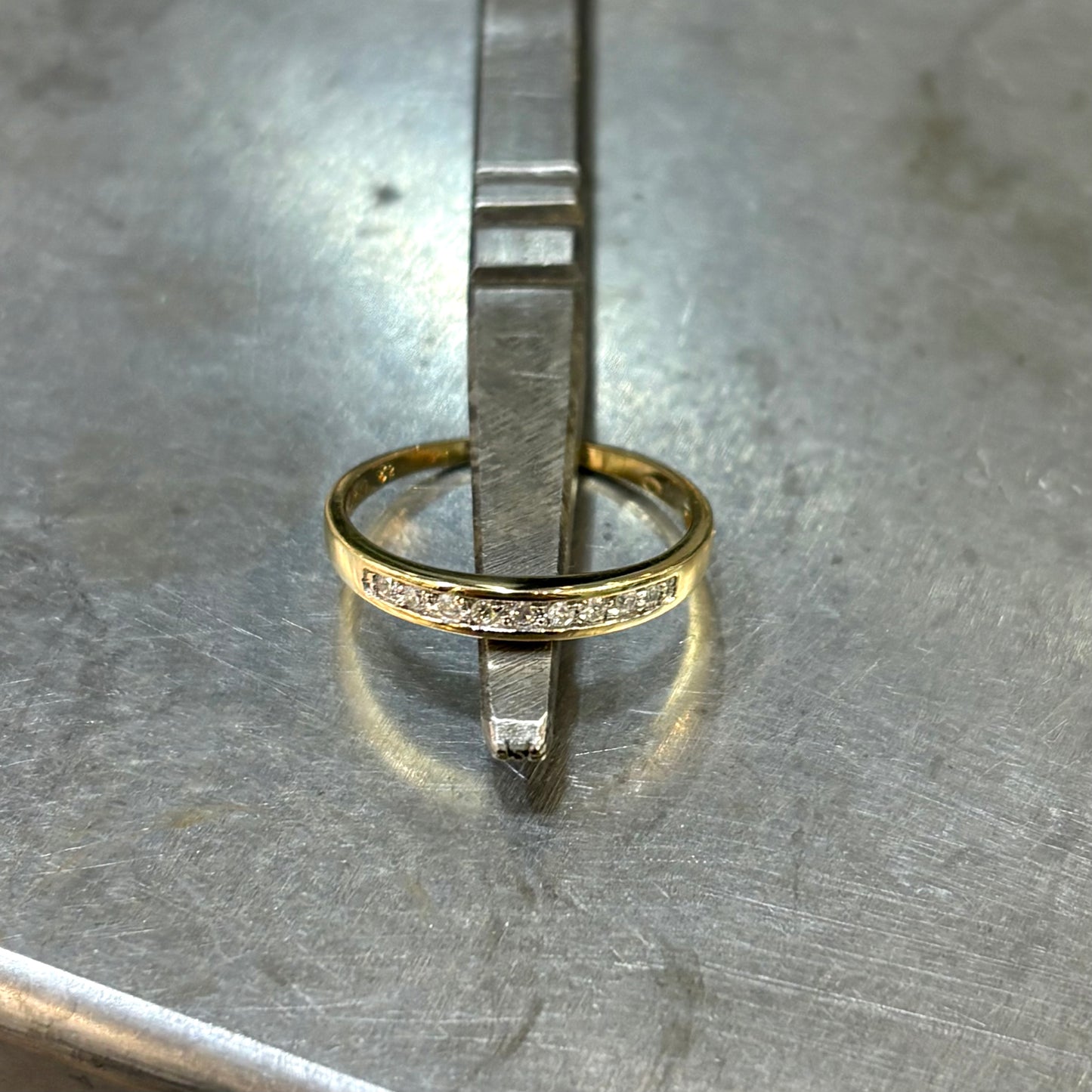 Bague Alliance - Or Jaune 750 & Diamants