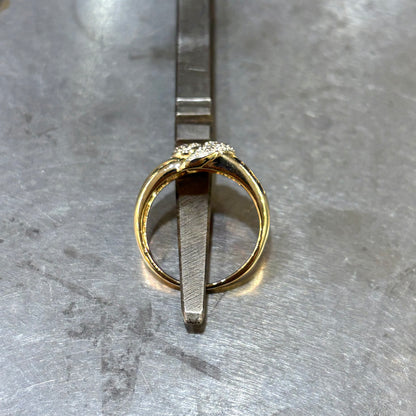 Bague Noeud - Or Jaune 750 Saphirs & Diamants