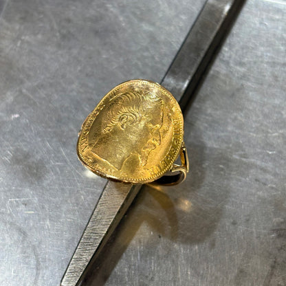 Bague Pièce - Or Jaune 750 & Pièce Or 20 Francs Napoléon