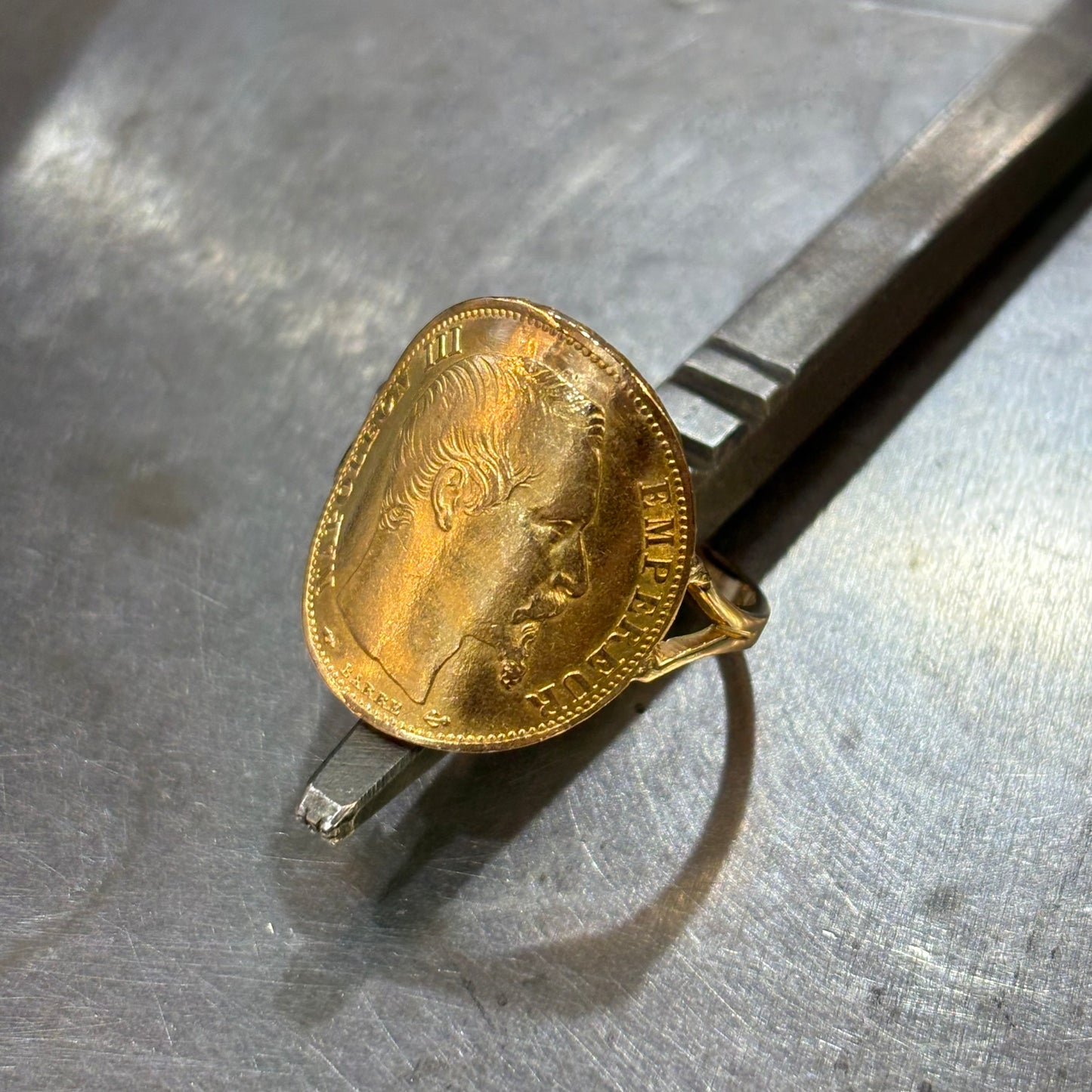 Bague Pièce - Or Jaune 750 & Pièce Or 20 Francs Napoléon