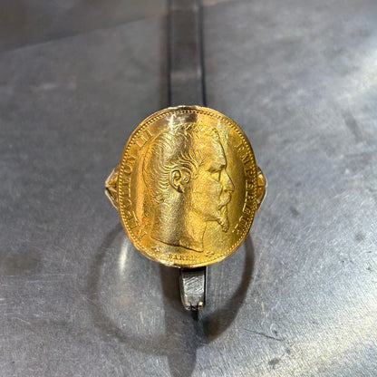 Bague Pièce - Or Jaune 750 & Pièce Or 20 Francs Napoléon