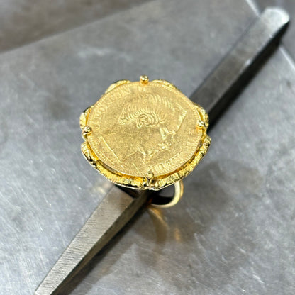 Bague Pièce - Or Jaune 750 & Pièce Or 20 Francs Napoléon