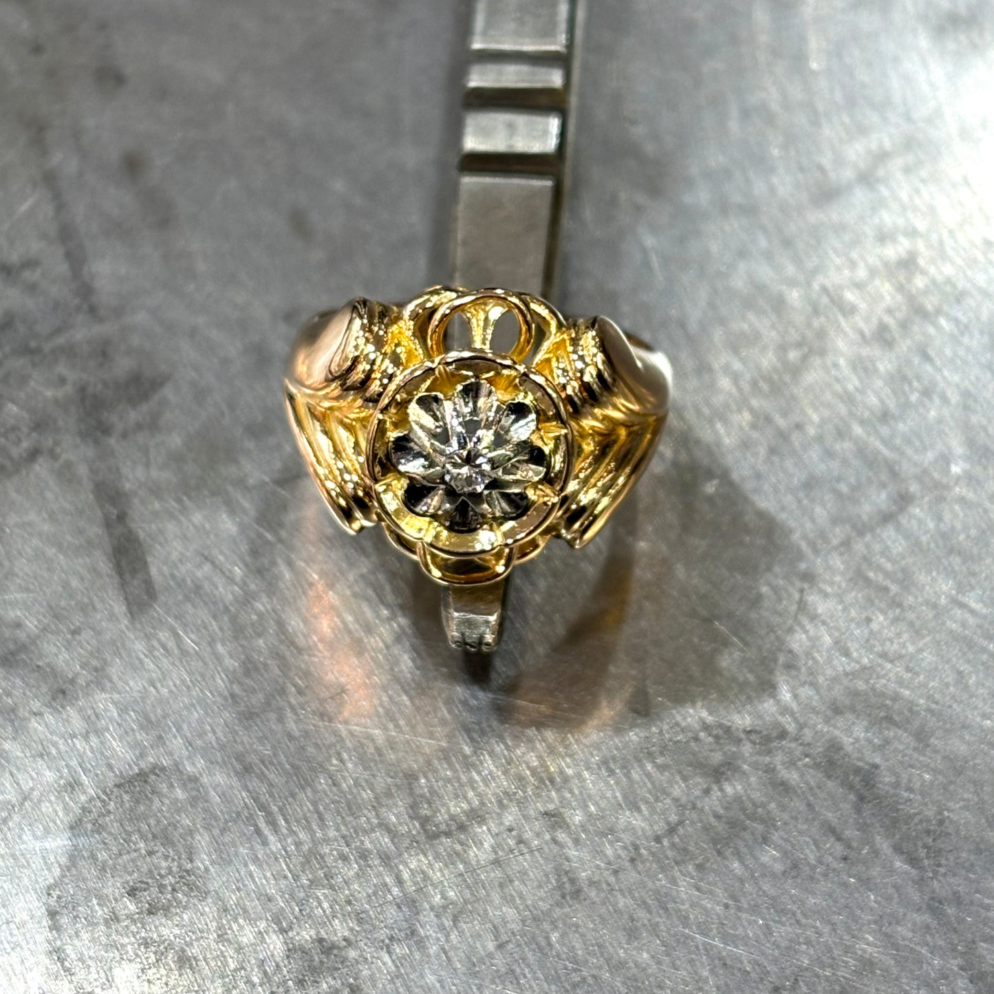 Bague Vintage - Or Jaune 750 & Diamants