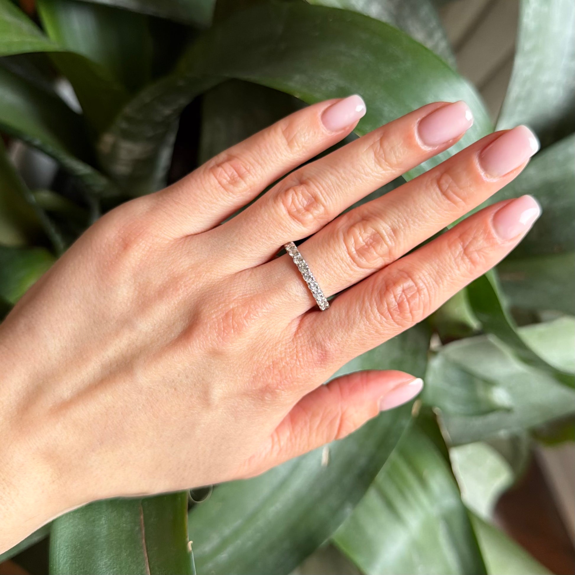 Bague Alliance Tour Complet - Or Blanc 750 & Diamants