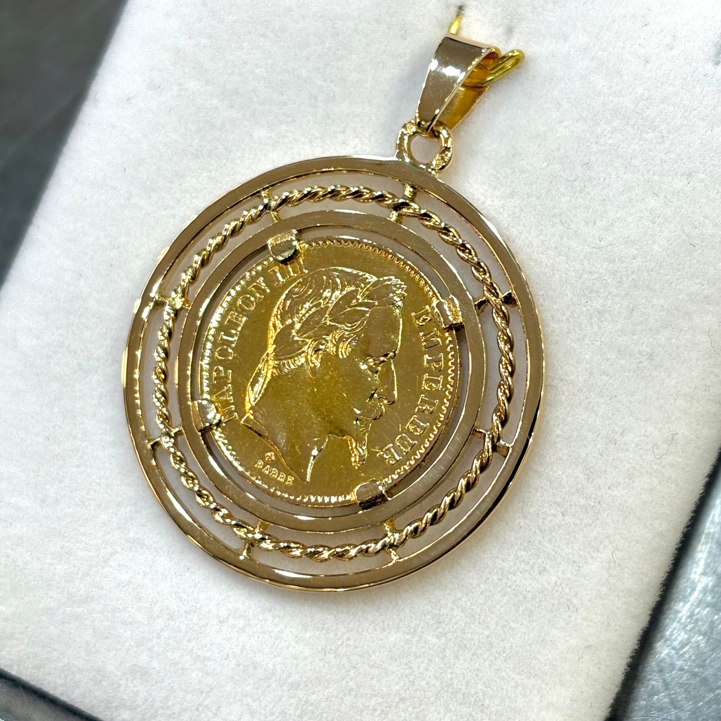 Pendentif Pièce - Or Jaune 750 & Pièce 20 Francs Napoléon