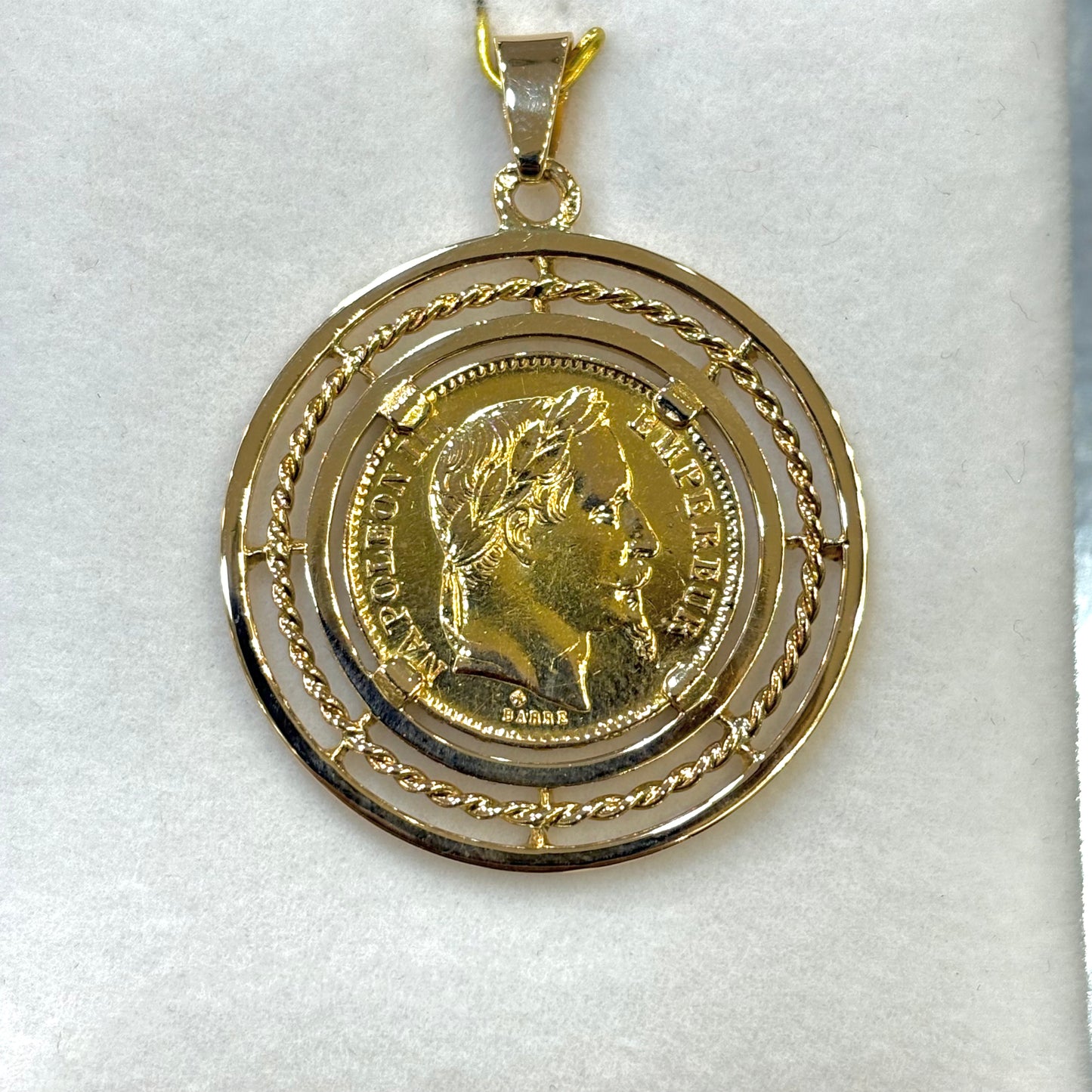 Pendentif Pièce - Or Jaune 750 & Pièce 20 Francs Napoléon