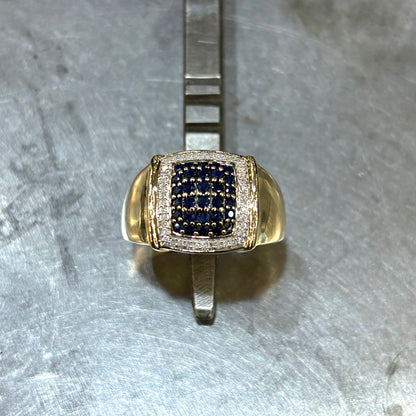 Bague Pavée - Or Jaune 750 Saphirs & Diamants