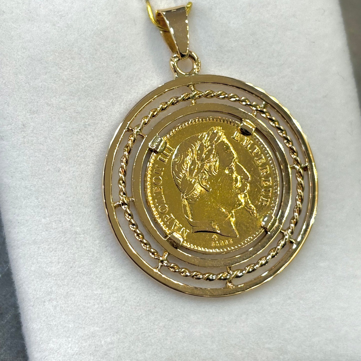 Pendentif Pièce - Or Jaune 750 & Pièce 20 Francs Napoléon