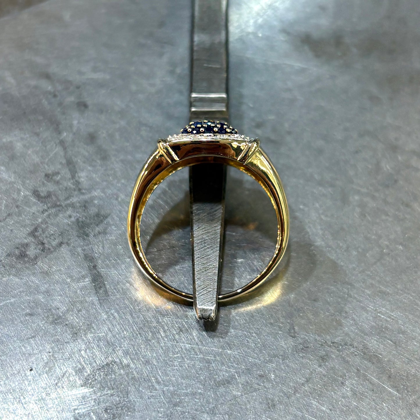 Bague Pavée - Or Jaune 750 Saphirs & Diamants