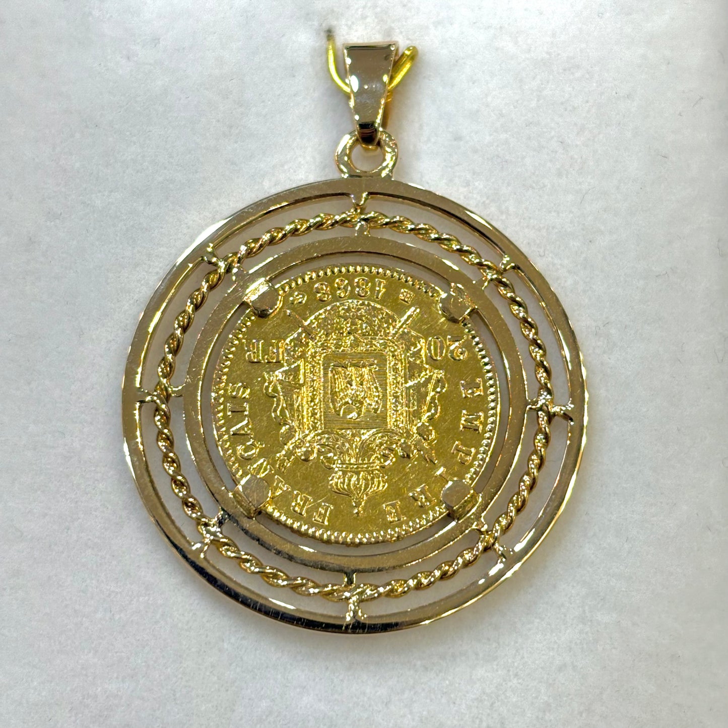 Pendentif Pièce - Or Jaune 750 & Pièce 20 Francs Napoléon