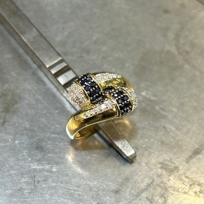 Bague Toi & Moi - Or Jaune 750 Saphirs & Diamants