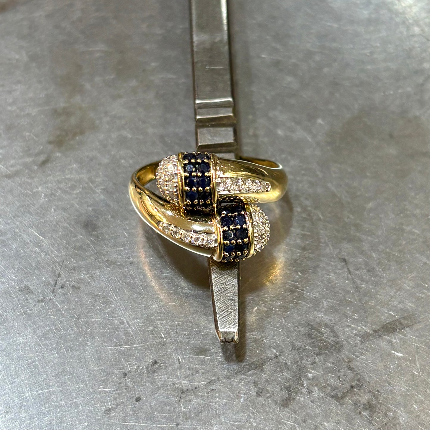 Bague Toi & Moi - Or Jaune 750 Saphirs & Diamants