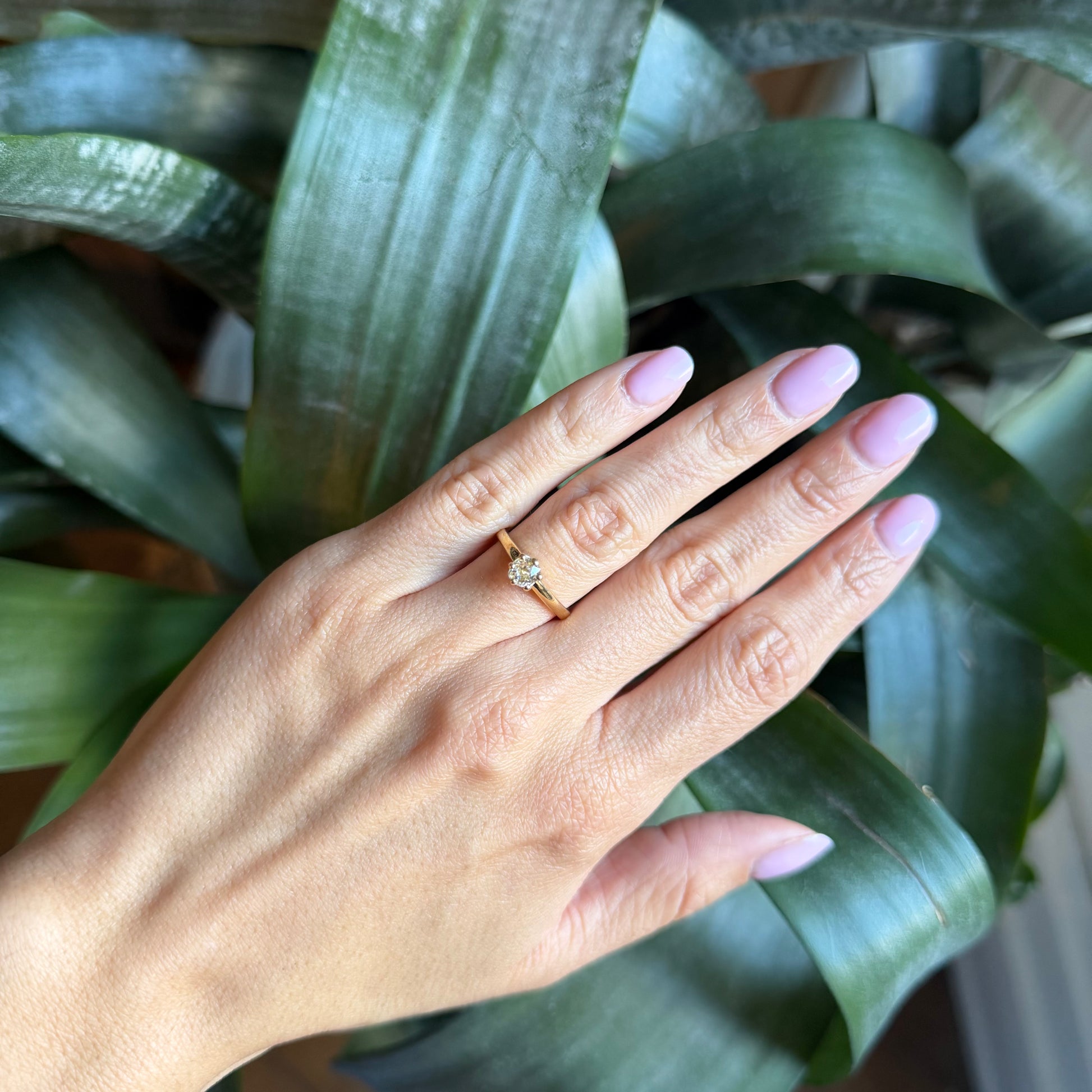 Bague Solitaire Vintage - Or Jaune 750 & Diamant