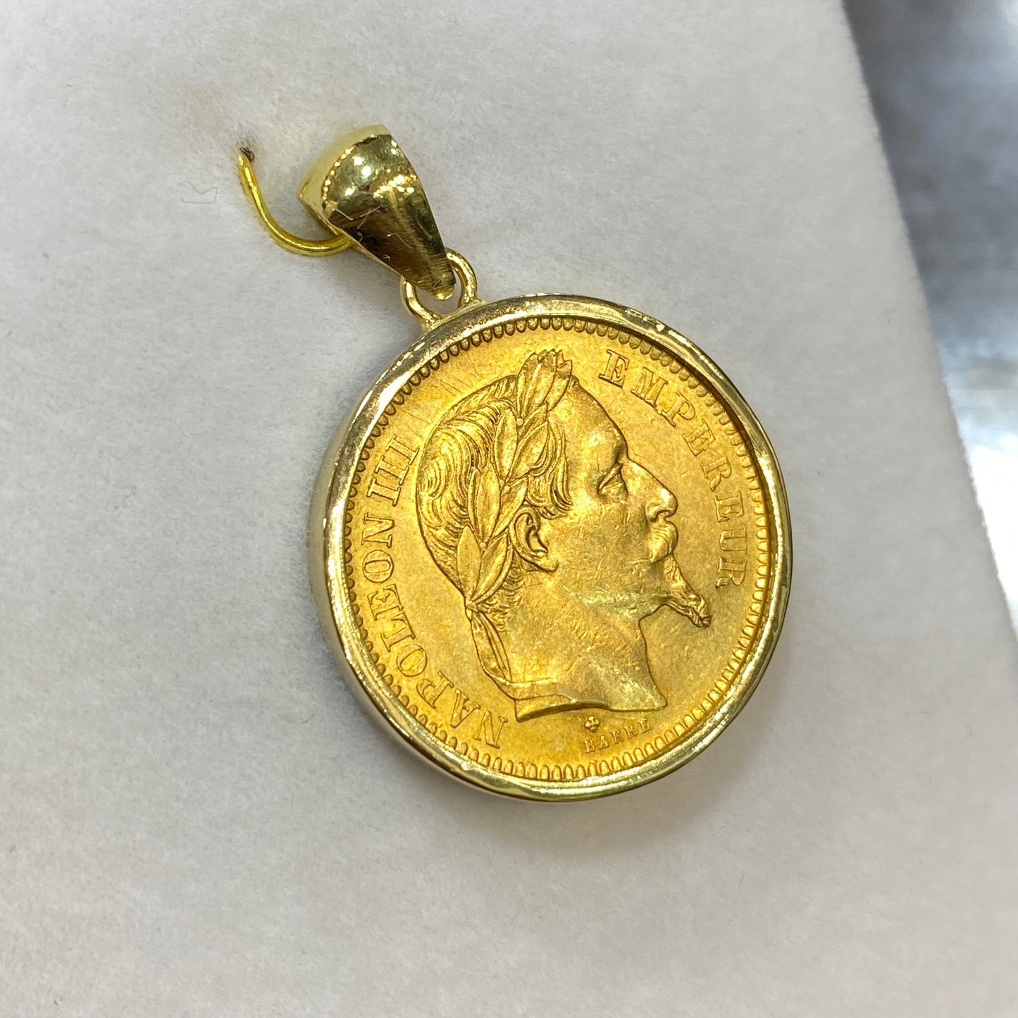 Monture Pendentif Pièce 10 Francs Lisse - Porte Pièce Or Jaune 750 Neuf