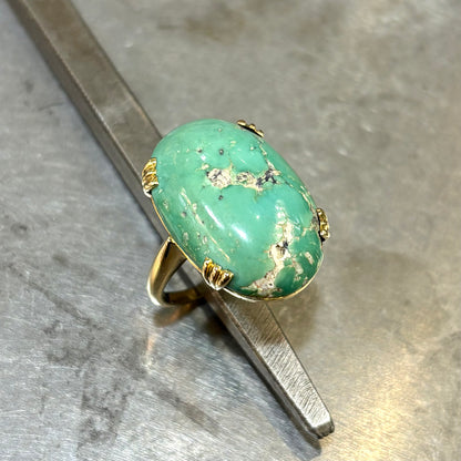 Bague Vintage - Or Jaune 750 & Turquoise