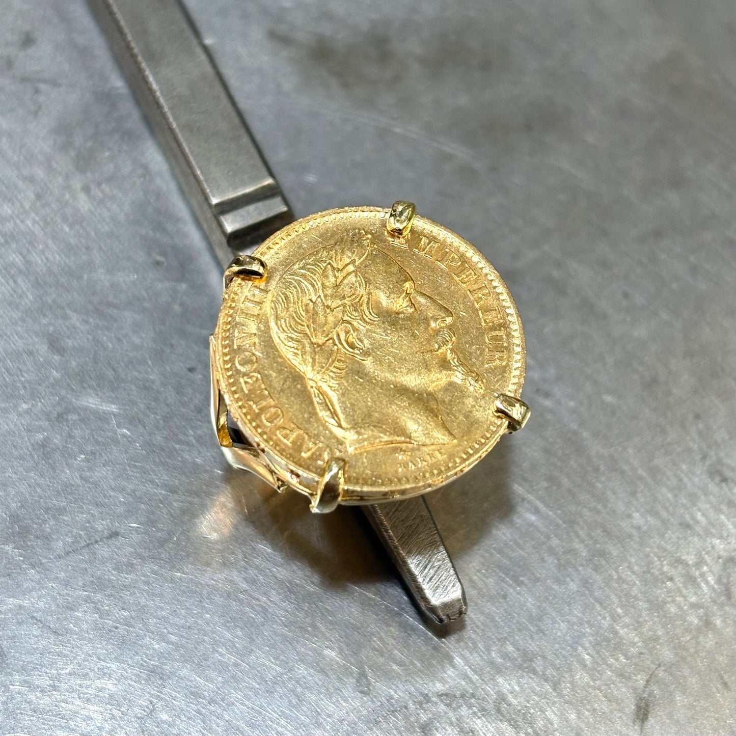 Bague Pièce - Or Jaune 750 & Pièce Or 20 Francs Napoléon