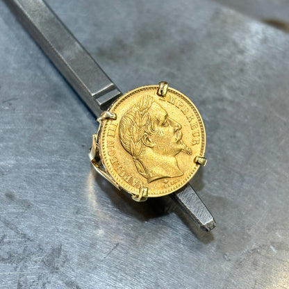 Bague Pièce - Or Jaune 750 & Pièce Or 20 Francs Napoléon