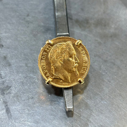 Bague Pièce - Or Jaune 750 & Pièce Or 20 Francs Napoléon