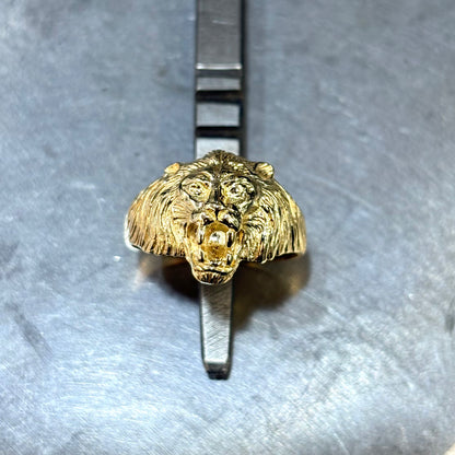 Bague Chevalière Lion - Or Jaune 750