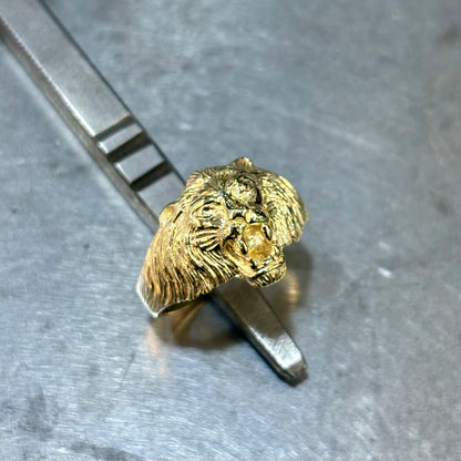 Bague Chevalière Lion - Or Jaune 750