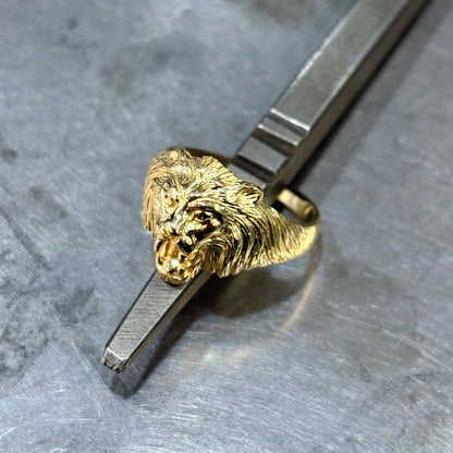 Bague Chevalière Lion - Or Jaune 750