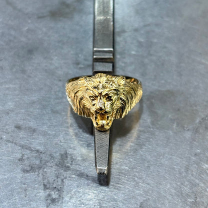 Bague Chevalière Lion - Or Jaune 750