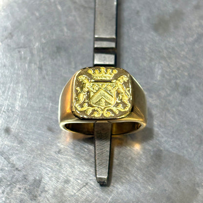 Bague Chevalière Blason - Or Jaune 750