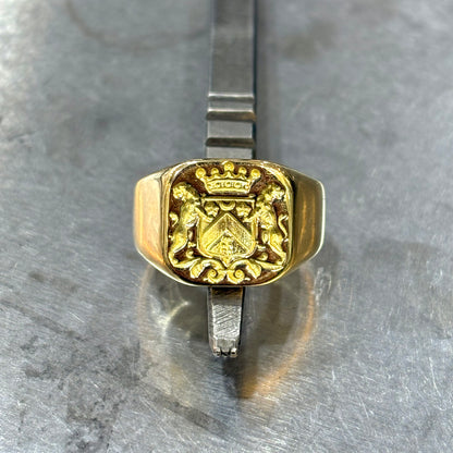 Bague Chevalière Blason - Or Jaune 750