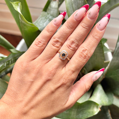 Bague Vintage Art Nouveau - Or Jaune 750 & Saphir