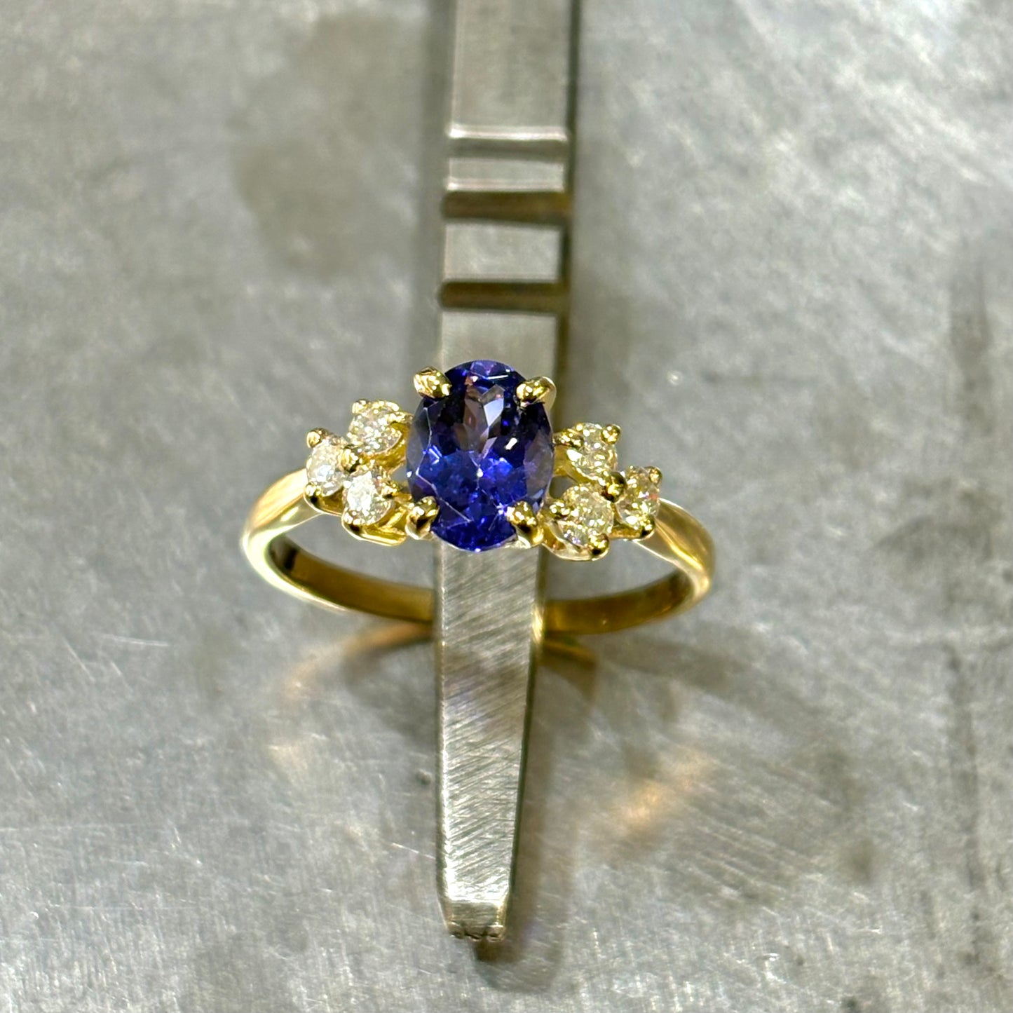 Bague Nausicaä - Or Jaune 750 Tanzanite & Diamants