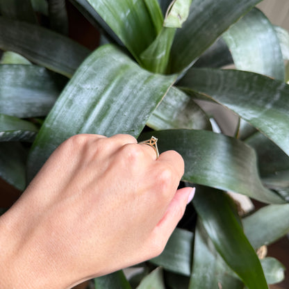 Bague Solitaire - Or Jaune 750 & Diamant