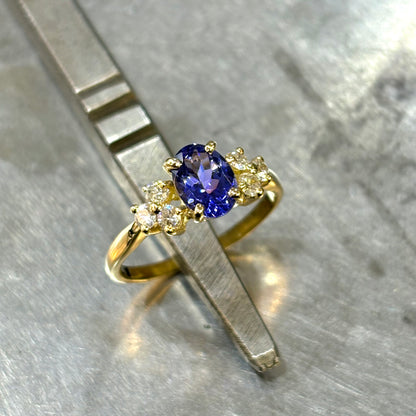 Bague Nausicaä - Or Jaune 750 Tanzanite & Diamants