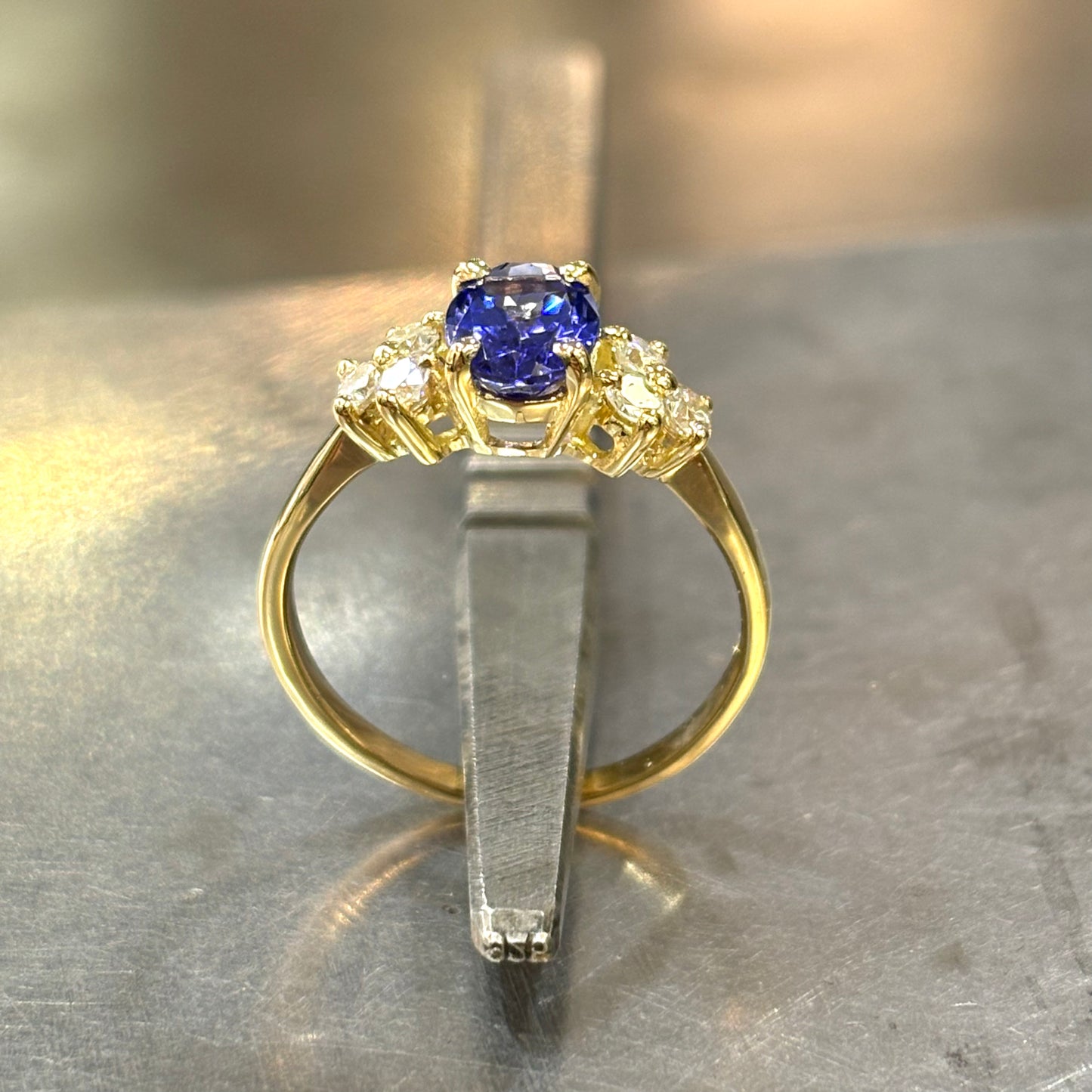 Bague Nausicaä - Or Jaune 750 Tanzanite & Diamants