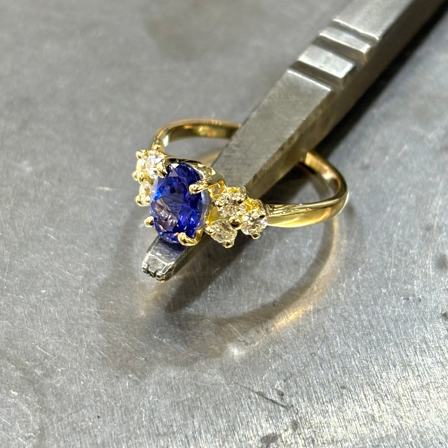 Bague Nausicaä - Or Jaune 750 Tanzanite & Diamants