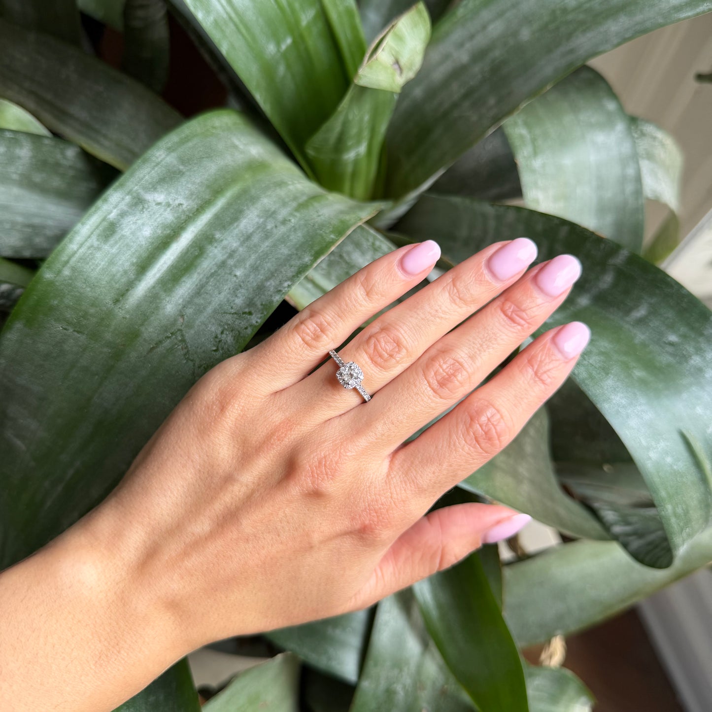 Bague Solitaire - Or Blanc 750 & Diamants