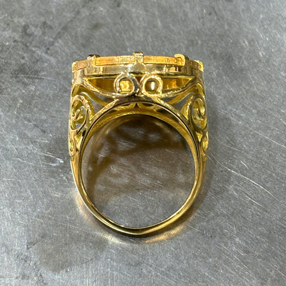 Bague Pièce - Or Jaune 750 & Pièce Or 20 Francs Marianne Coq