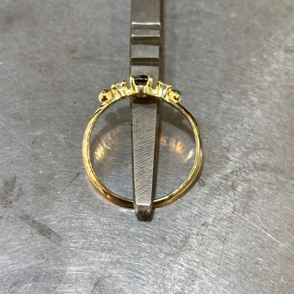 Bague Ponyo - Or Jaune 750 & Diamants Noir