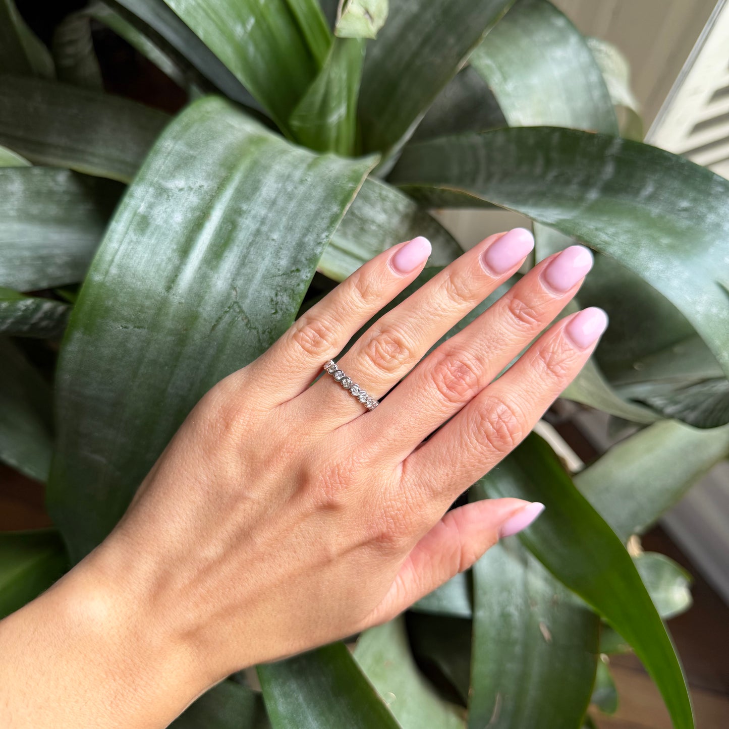 Bague Alliance Tour Complet - Or Blanc 750 & Diamants
