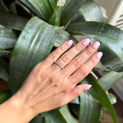 Bague Alliance Tour Complet - Or Blanc 750 & Diamants