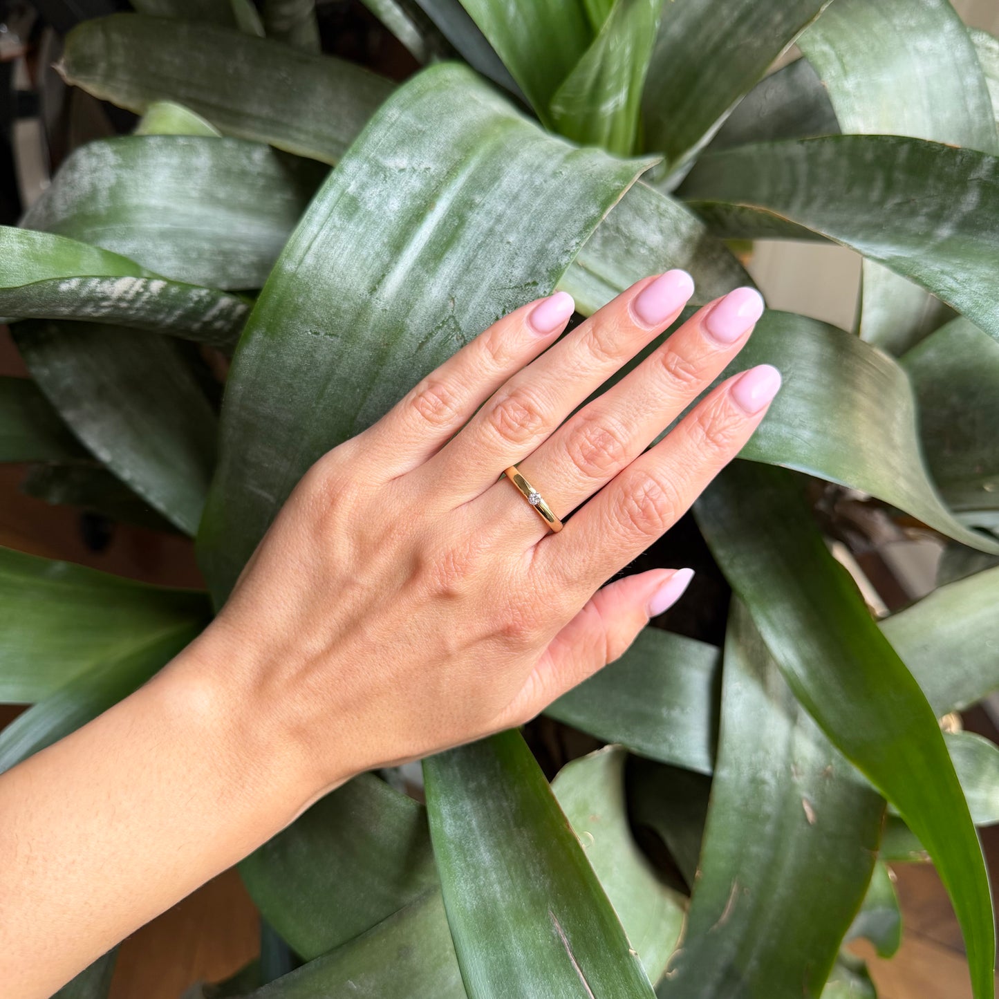 Bague Solitaire - Or Jaune 750 & Diamant