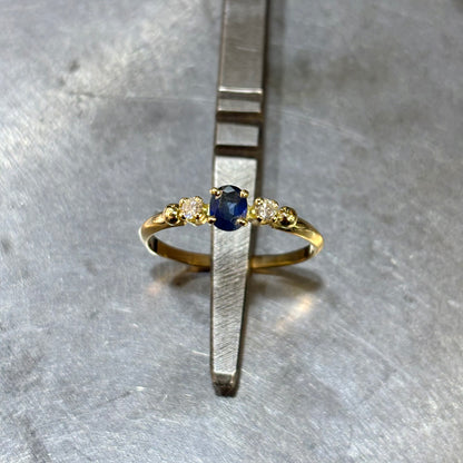 Bague Ponyo - Or Jaune 750 Saphir & Diamants