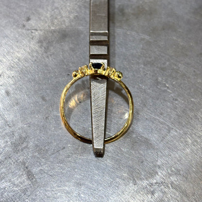 Bague Ponyo - Or Jaune 750 Saphir & Diamants