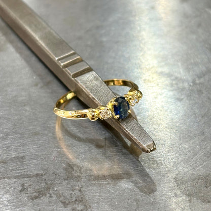 Bague Ponyo - Or Jaune 750 Saphir & Diamants