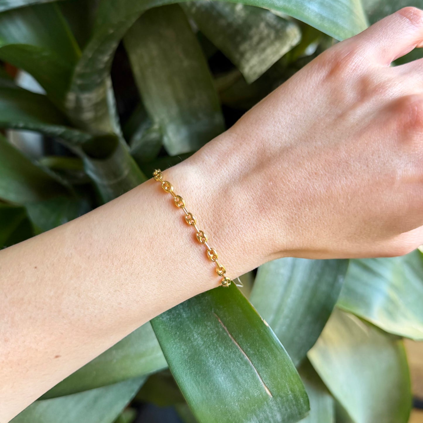 Bracelet Grain de Café - Or Jaune 750