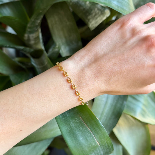 Bracelet Grain de Café - Or Jaune 750