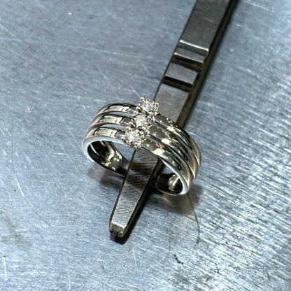 Bague Solitaire - Or Blanc 750 & Diamants