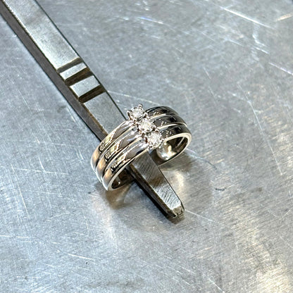 Bague Solitaire - Or Blanc 750 & Diamants