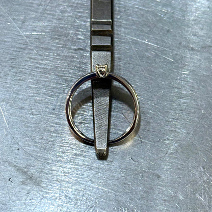 Bague Solitaire - Or Blanc 750 & Diamants